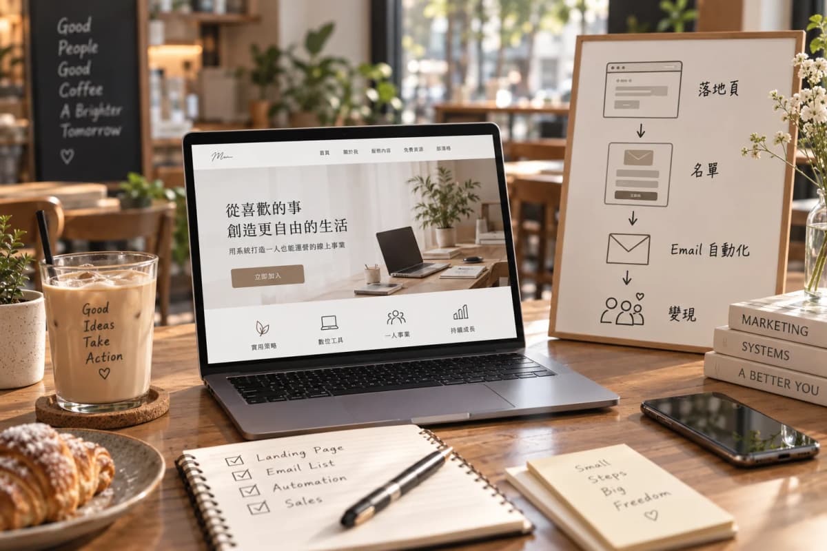 最小可行的變現漏斗：落地頁、名單、Email 自動化一次搞懂